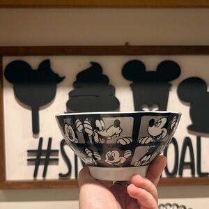 Mickey Mouse Black and White Bowl